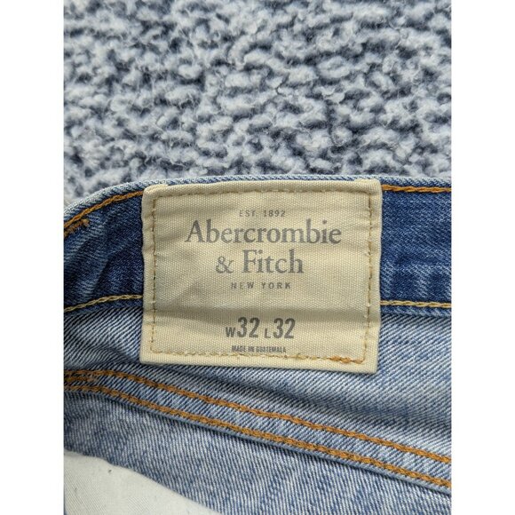 Abercrombie & Fitch The AF Skinny Jeans Mens 32X32 Distressed Preppy Y2K Blue - Picture 14 of 16